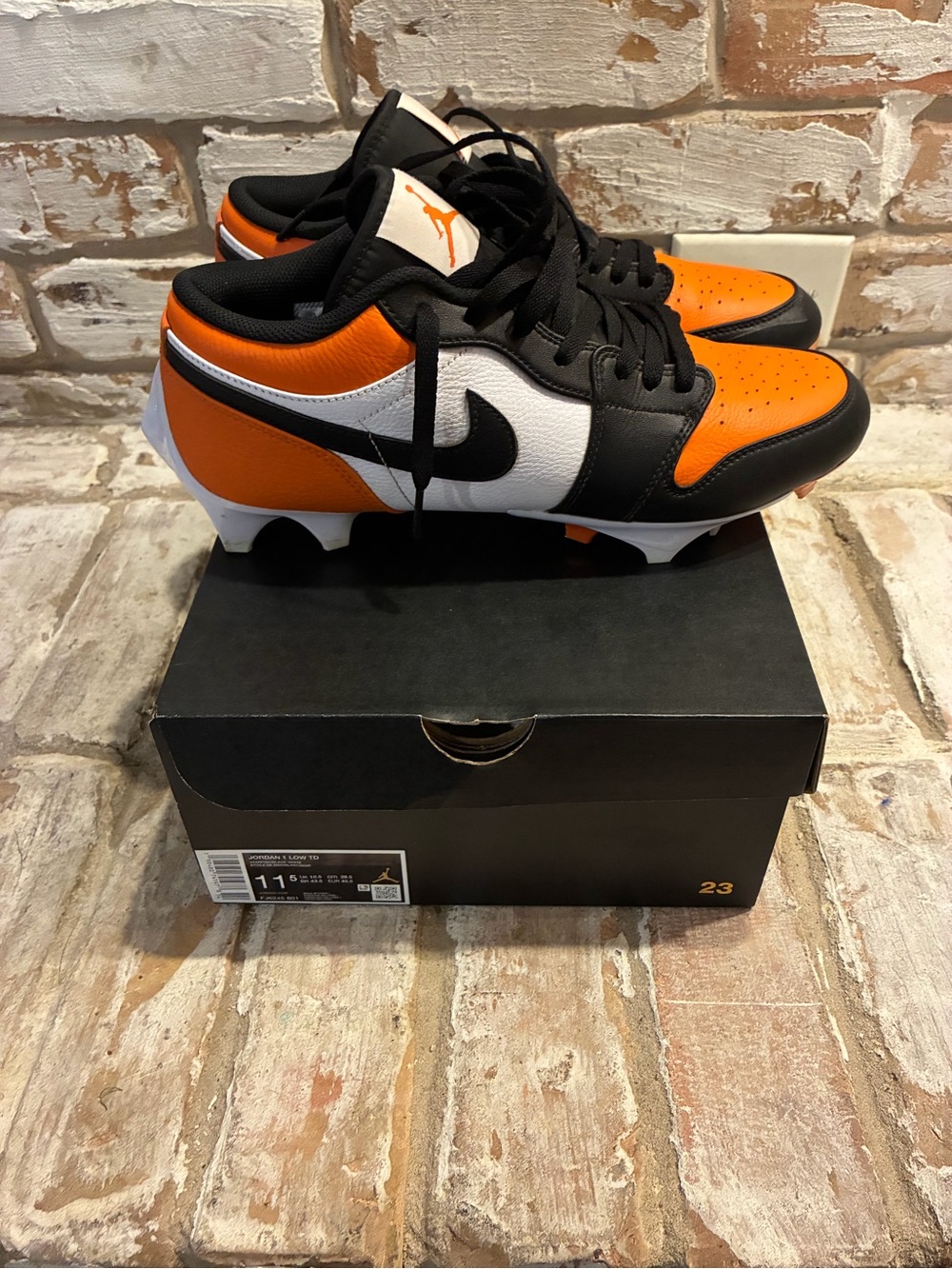 Nike Jordan Men's Football Cleats - Orange / Black / White
